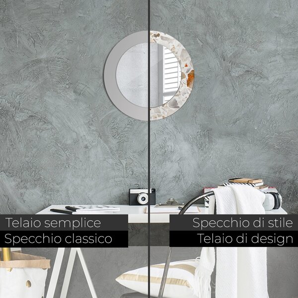 Specchio rotondo stampato Background lastrico fi 50 cm