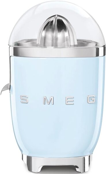 Smeg Spremiagrumi elettrico Beccuccio antigoccia Potenza 70 Watt colore Azzurro - CJF11PBEU 50's Style