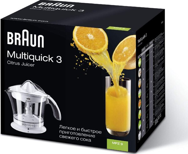 Braun Spremiagrumi Elettrico Capacit 1 Litro Potenza 20 Watt colore Bianco - Multiquick 3 MPZ 9