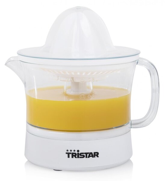 TRISTAR Spremiagrumi Elettrico Potenza 25 Watt Capacit 0,5 Litri Velocit 100 Giri/min colore Bianco - CP-3005