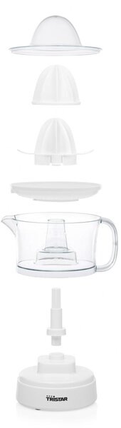 TRISTAR Spremiagrumi Elettrico Potenza 25 Watt Capacit 0,5 Litri Velocit 100 Giri/min colore Bianco - CP-3005