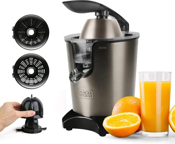 Black & Decker Spremiagrumi elettrico Potenza 350 watt Capacit 400 ml colore Inox - BXCJ350E