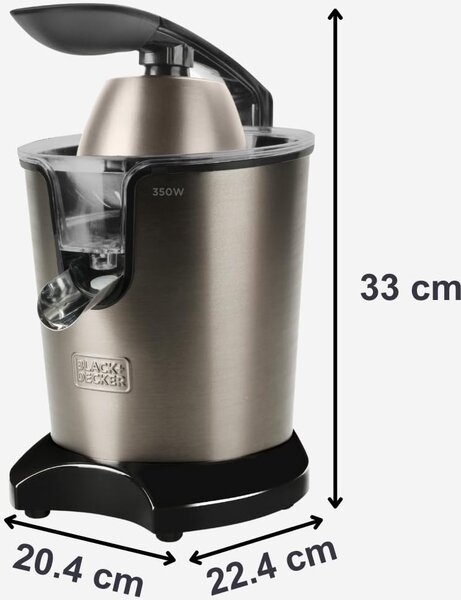 Black & Decker Spremiagrumi elettrico Potenza 350 watt Capacit 400 ml colore Inox - BXCJ350E