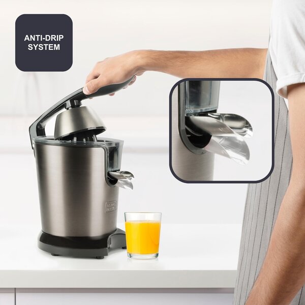Black & Decker Spremiagrumi elettrico Potenza 350 watt Capacit 400 ml colore Inox - BXCJ350E
