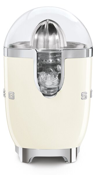 Smeg Spremiagrumi Elettrico Potenza 70 Watt con Funzione Anti-gocciolamento e Coperchio colore Panna Lucido - CJF11CREU 50's Style