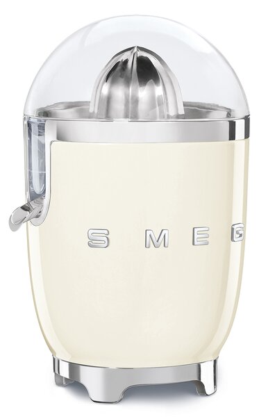 Smeg Spremiagrumi Elettrico Potenza 70 Watt con Funzione Anti-gocciolamento e Coperchio colore Panna Lucido - CJF11CREU 50's Style