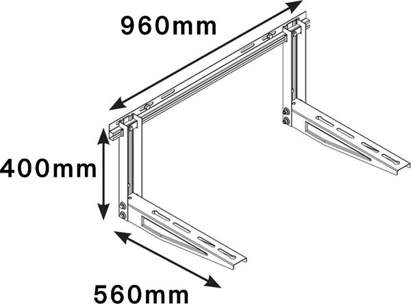 Fischer Staffa a Muro per Unit Esterna Climatizzatore Monosplit 24000 Btu, Quadri Split e Penta Split - 534124 KLIMA HEAVY