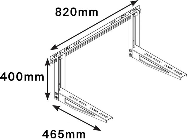 Fischer Staffa a Muro per Unit esterna condizionatore fino a 18000 btu - 524500 KLIMA KLIK 465