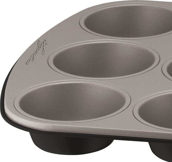 LAGOSTINA Stampo per Dolci Muffin Antiaderente 12 Posti 24 x 24 cm colore Grigio - Gustosa