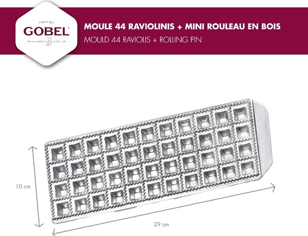 Imperia Stampo per Ravioli da brodo 25x25 mm 44 Ravioli - Raviolamp 300