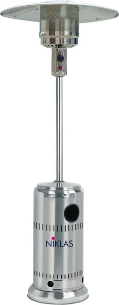 Niklas Stufa a Gas per Bombola GPL da Esterno Infrarossi Fungo Riscaldante 210 cm Potenza 13 kW colore Inox - AA038