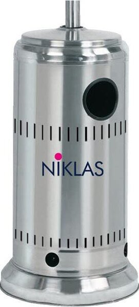 Niklas Stufa a Gas per Bombola GPL da Esterno Infrarossi Fungo Riscaldante 210 cm Potenza 13 kW colore Inox - AA038
