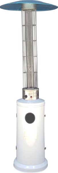 Kasart Stufa a Gas per Bombola GPL da Esterno Infrarossi Fungo Riscaldante Potenza 12,5 kW colore Bianco - EBL-WHITE