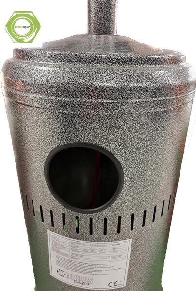 Niklas Stufa a Gas per Bombola GPL da Esterno Infrarossi Fungo Riscaldante 210 cm Potenza 13 kW colore Grigio - AA037