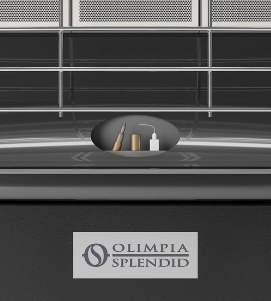 OLIMPIA SPLENDID Stufa a Gas Metano Infrarossi da Parete / Pavimento Ventilata Potenza 4.2 kW colore Nero - 99232 TURBO S1