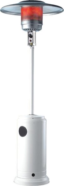 Teporus Stufa a Gas per Bombola GPL da Esterno Infrarossi Fungo Riscaldante Potenza 13 kW colore Bianco - HSS-A-PC Patio