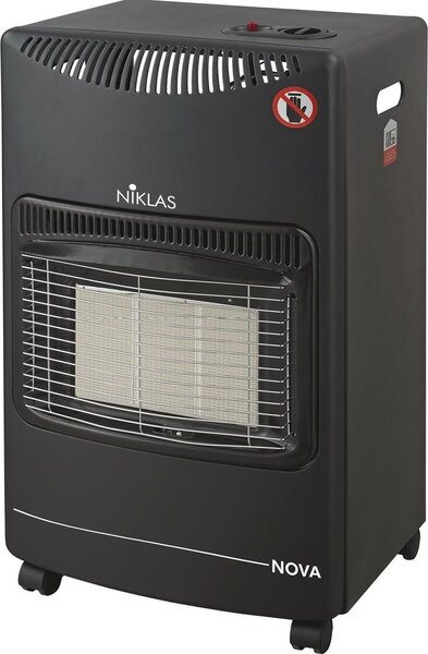 Niklas Stufa a Gas per Bombola GPL Infrarossi Portatile Potenza 4.2 kW colore Nero - NOVA4200