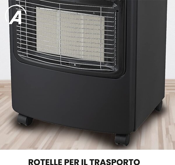 Ardes Stufa a Gas per Bombola GPL Infrarossi Portatile Potenza 4.2 kW colore Nero - AR382 Chalor Plus