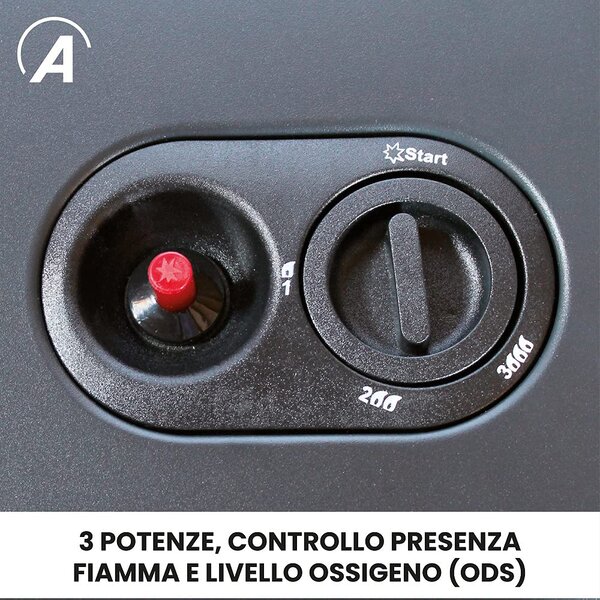 Ardes Stufa a Gas per Bombola GPL Infrarossi Portatile Potenza 4.2 kW colore Nero - AR382 Chalor Plus