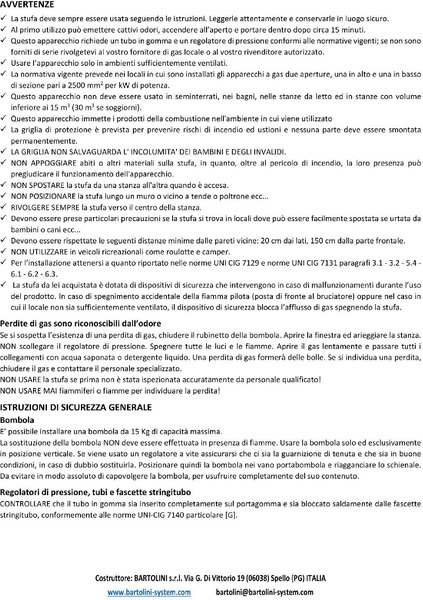 Bartolini Stufa a Gas per Bombola GPL Infrarossi Portatile Potenza 4.2 kW colore Blu - Bella I Color 408