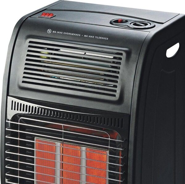 DCG Stufa a Gas per Bombola GPL Portatile Infrarossi Potenza 4.2 kW colore Nero - GH09