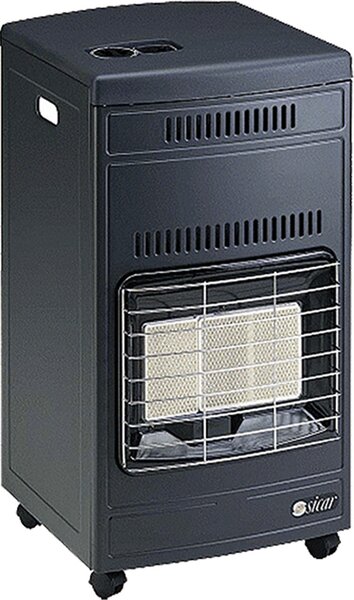 Sicar Stufa a Gas per Bombola GPL Infrarossi Portatile Potenza 4.2 kW Ventilata colore Nero - EURO 92T