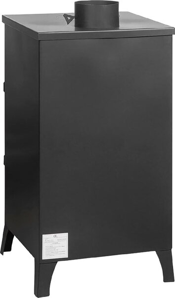 Divina Fire Stufa a Legna in Acciaio Potenza 7,7 kW Volume Riscaldabile 200 m3 33x38,5x74h cm colore Nero - SY097DF17 Matilde