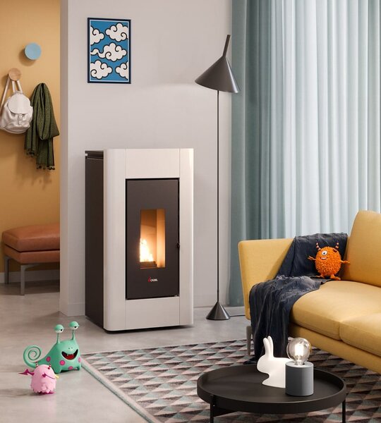 Cadel Stufa a Pellet Canalizzata 10,5 kW Capacit Serbatoio 25 Kg Volume Riscaldabile 294 m3 colore Metallo Antracite - 7022075 Prince Plus 11