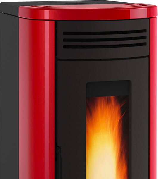 La Nordica-Extraflame Stufa a Pellet Idro Termostufa Ventilata 17 kW Capacit Serbatoio 27 Kg Volume Riscaldabile 487 m3 colore Bordeaux - 1282900 