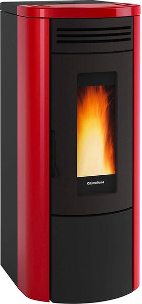 La Nordica-Extraflame Stufa a Pellet Idro Termostufa Ventilata 17 kW Capacit Serbatoio 27 Kg Volume Riscaldabile 487 m3 colore Bordeaux - 1282900 