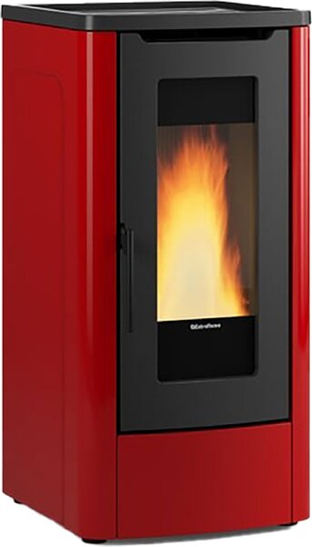 La Nordica-Extraflame Stufa a Pellet Canalizzata 10 kW Capacit Serbatoio 27 Kg Volume Riscaldabile 287 m3 colore Bordeaux - 1285550 Dahiana Plus VFS