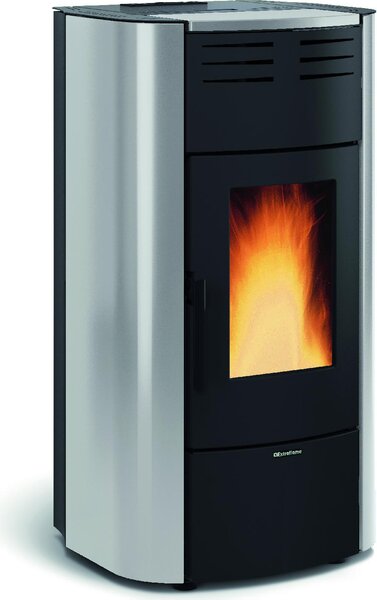 La Nordica-Extraflame Stufa a Pellet Idro Termostufa Ventilata 23,6 kW Capacit Serbatoio 35 Kg Volume Riscaldabile 677 m3 colore Grigio Luce - 129
