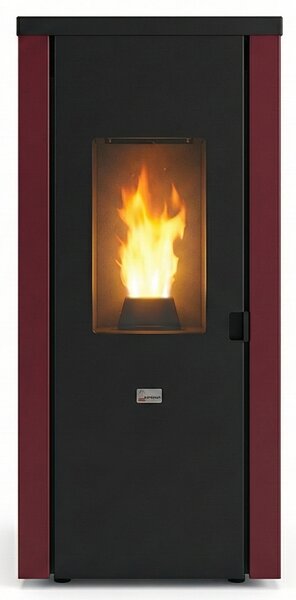 Queen Stufa a Pellet Ventilata 7 kW Capacit Serbatoio 15 Kg Volume Riscaldabile 168 m3 colore Bordeaux - EVO 7.0