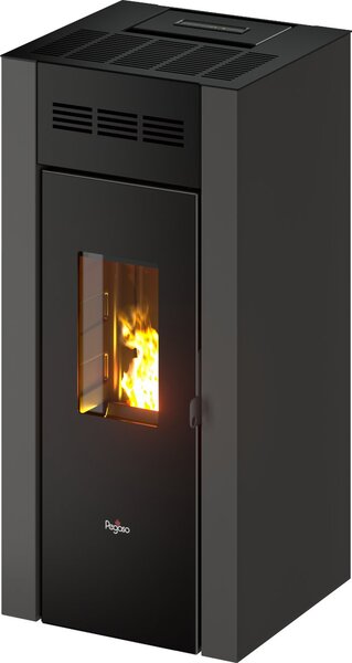 Pegaso Stufa a Pellet Ventilata 8.5 kW Capacit Serbatoio 17 kg Volume Riscaldabile 238 m3 colore Antracite - 7022003 Elane 9