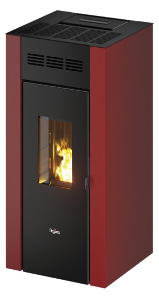 Pegaso Stufa a Pellet Ventilata 8.5 kW Capacit Serbatoio 17 kg Volume Riscaldabile 238 m3 colore Rosso - 7022002 Elane 9