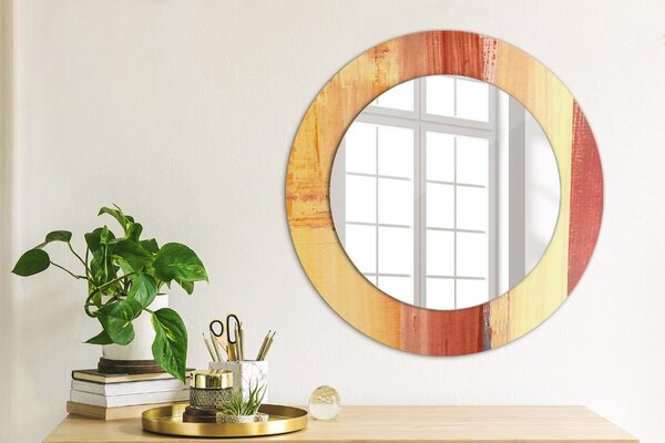 Specchio tondo con decoro Immagine astratta fi 50 cm