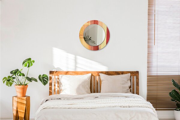 Specchio tondo con decoro Immagine astratta fi 50 cm