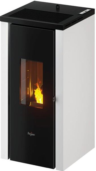 Pegaso Stufa a Pellet Ventilata 7 kW Capacit Serbatoio 15 Kg Volume Riscaldabile 168 m3 colore Bianco - 7020030 Vera 7.0