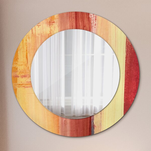 Specchio tondo con decoro Immagine astratta fi 50 cm