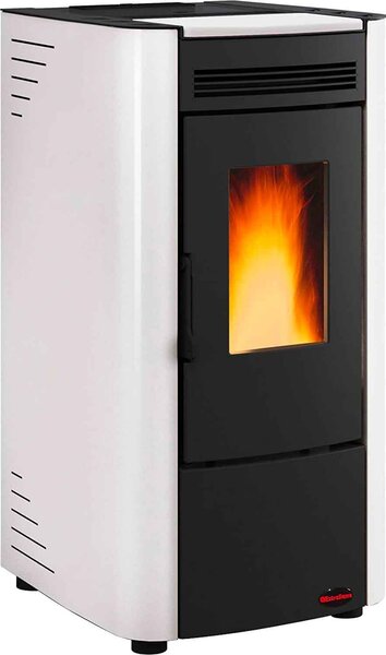La Nordica-Extraflame Stufa a Pellet Ventilata Senza Canna Fumaria a Vista 6.5 kW Capacit Serbatoio 15 Kg Volume 186 m3 colore Bianco - 1280210 Ke