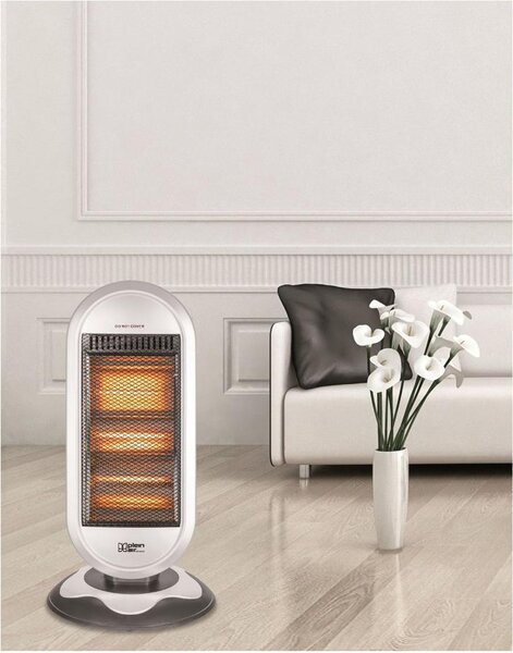 PLEINAIR Stufa Alogena Potenza 1200W Volume Riscaldabile 25 mt cubi Oscillante Tower - ALN 1200