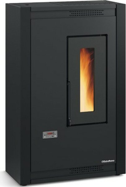 La Nordica-Extraflame Stufa a Pellet Ventilata Slim 5.1 kW Capacit Serbatoio 10 Kg Volume Riscaldabile 146 m3 colore Nero - 1288202 Luisella 5.0