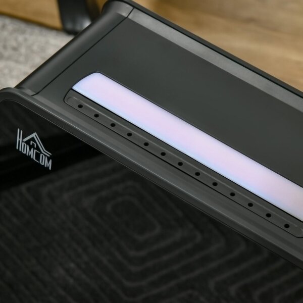 DecHome Stufa Elettrica 2 in 1 con Umidificatore Luce LED a 3 Colori e Ultravioletti Timer e Telecomando 33x21x49.5cm Nero