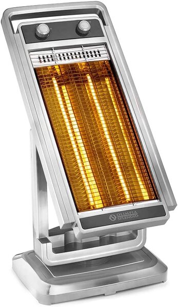 OLIMPIA SPLENDID Stufa elettrica al Carbonio Infrarossi Potenza Max 1200 Watt Oscillante con Termostato - Solaria Carbon