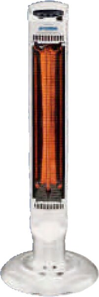 Vinco Stufa Elettrica al Carbonio a Torretta Piantana Oscillante Potenza 1000 Watt colore Bianco - 75180