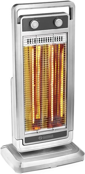 OLIMPIA SPLENDID Stufa elettrica al Carbonio Infrarossi Potenza Max 1200 Watt Oscillante con Termostato - Solaria Carbon