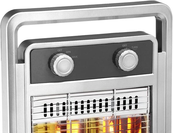 OLIMPIA SPLENDID Stufa elettrica al Carbonio Infrarossi Potenza Max 1200 Watt Oscillante con Termostato - Solaria Carbon