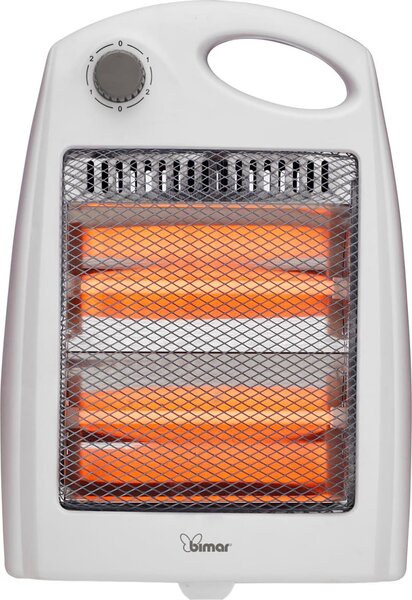 Bimar Stufa elettrica ad Infrarossi al Quarzo Potenza 800 Watt colore Grigio / Bianco - HR304