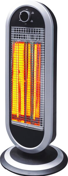 DCG Stufa elettrica al Carbonio Potenza 900 Watt Oscillante colore Nero / Argento - SA9837