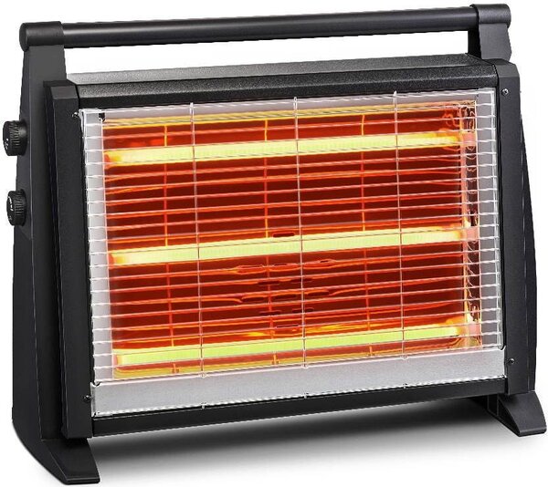 Kumtel Stufa Elettrica al Quarzo Potenza 1800W Antiribaltamento con Termostato Regolabile - LX-2831